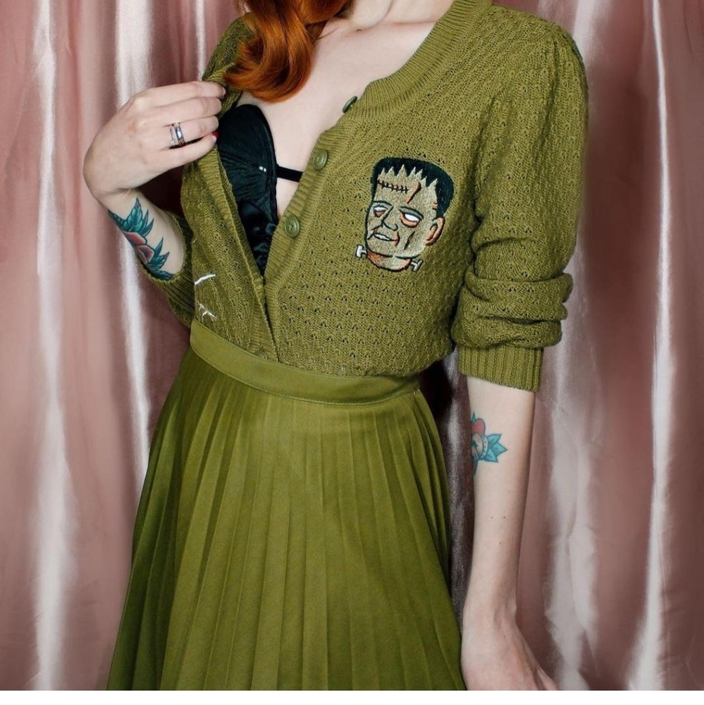 Miss ladybug Frankenstein cardigan